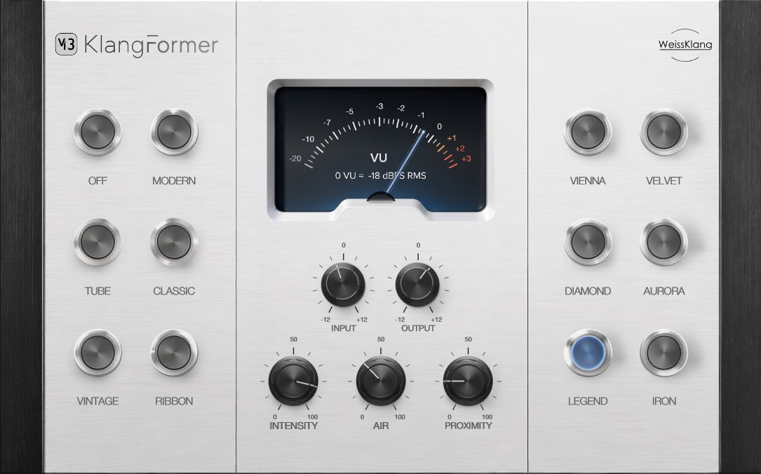 Bedienoberfläche des WeissKlang V13 KlangFormer Plug-ins
