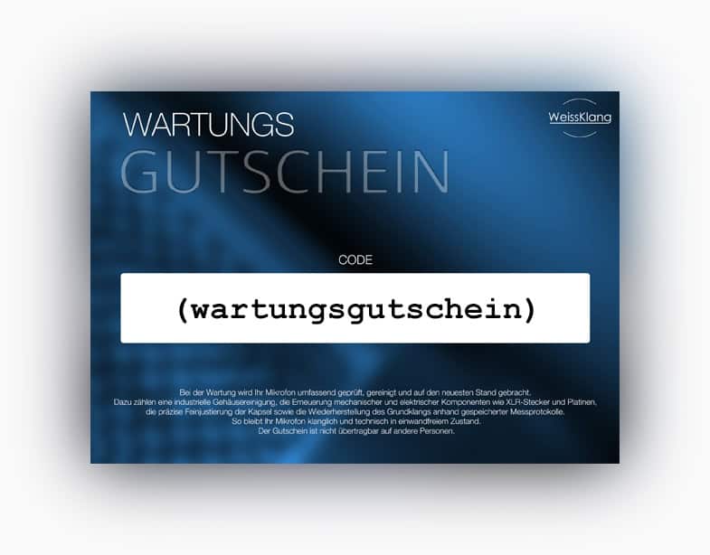 KlangShield Wartungsgutschein
