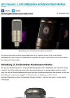 Vorschau: Amazona.de - Artikel über WeissKlang L1